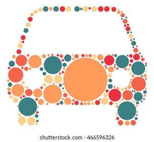 car shape vector design by color point