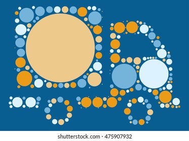 car shape vector design by color point