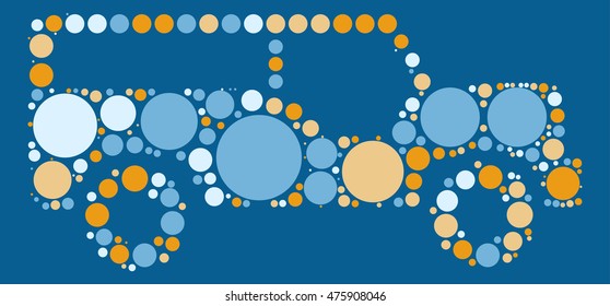 car shape vector design by color point