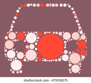 car shape vector design by color point