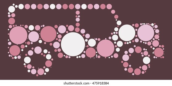 car shape vector design by color point