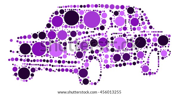 car shape vector
design by color point