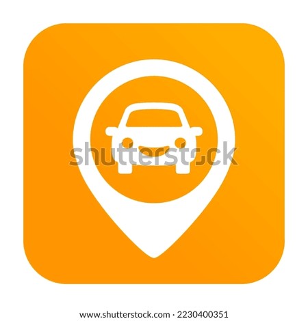 Car sharing app web icon isolated on white background