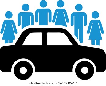 Car sharing community auto icon