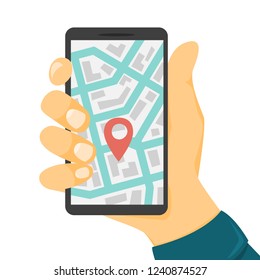 Konzept der gemeinsamen Nutzung von Fahrzeugen. Buchen Sie ein Auto über eine App auf dem Handy. Transport-Service online. Reisekonzept. Einzelne flache Vektorillustration