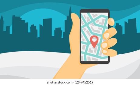 Car sharing concept. Book a car by a app on the mobile phone. Transportation service online. Travel concept. Isolated flat vector illustration