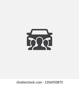 car sharing Glyph icon. Simple sign illustration. car sharing symbol design. Can be used for web, print and mobile