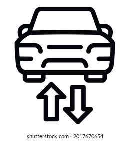 Car sharing icon. Outline Car sharing vector icon for web design isolated on white background
