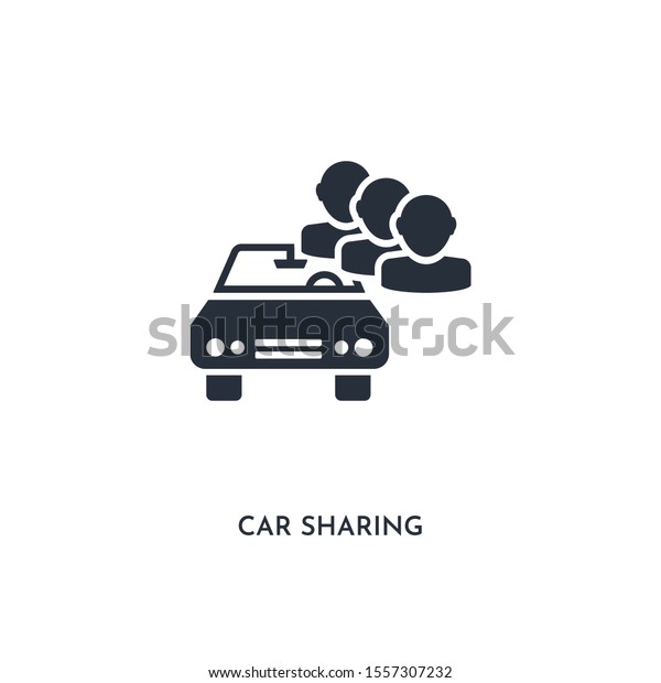 car sharing icon. simple element illustration.\
isolated trendy filled car sharing icon on white background. can be\
used for web, mobile, ui.