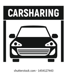 Car sharing icon. Simple illustration of car sharing vector icon for web design isolated on white background