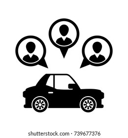 Car Sharing Icon Vector Illustration