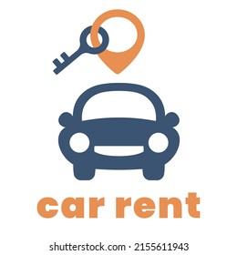 Car Sharing Logo. Rent A Car Service Icon. Carpool Icon.