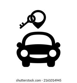 Car Sharing Logo. Rent A Car Service Icon. Carpool Icon Isolated On White Background