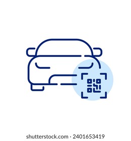 Car sharing and car rental qr code powered services. Pixel perfect icon