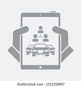 Car sharing symbol icon
