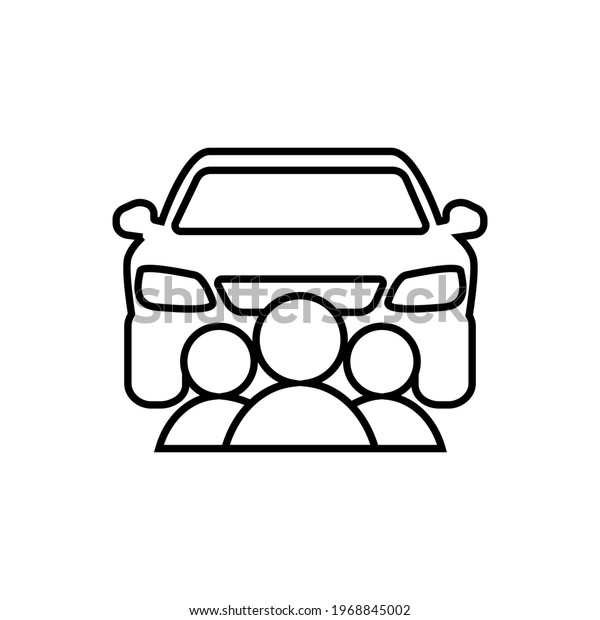 Car sharing vector icon. Simple element
illustration. car sharing concept symbol or sign design. Can be
used for web and mobile