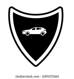 car and shield icon