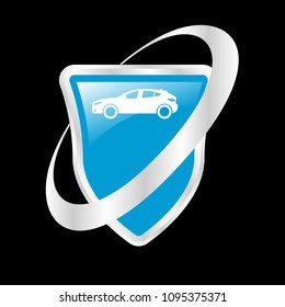car and shield icon