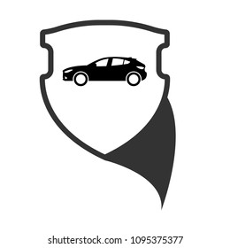 car and shield icon