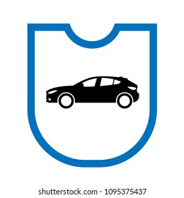 car and shield icon