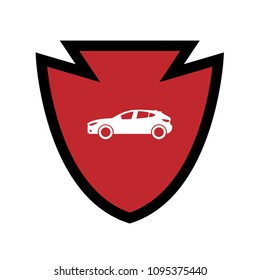 car and shield icon