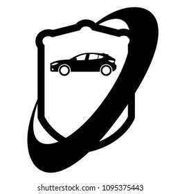 car and shield icon