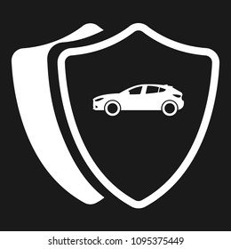 car and shield icon