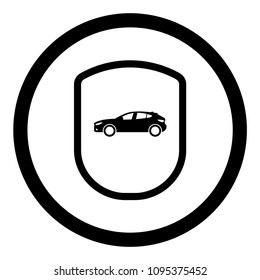 car and shield icon