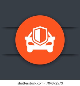 car and shield icon