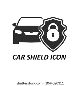 car shield icon. can be used as icon for web and mobile.car shield and lock. vector illustration