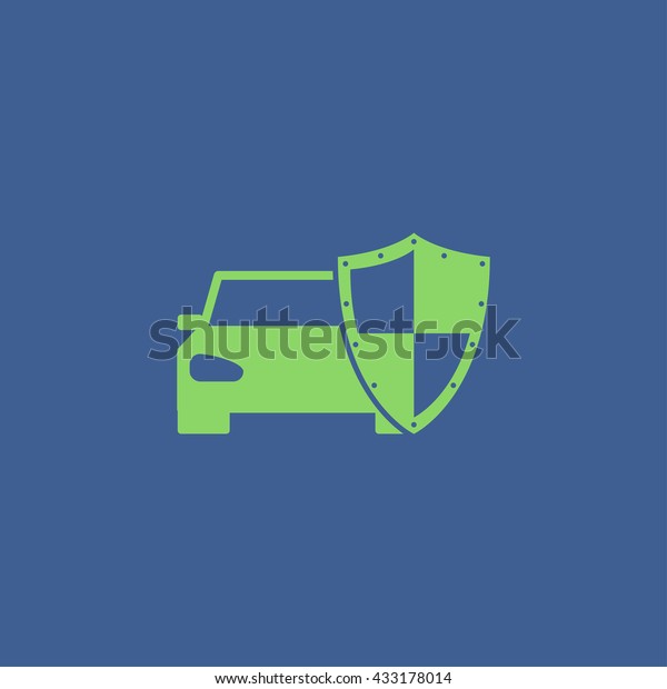 car shield icon.\
Flat design style eps 10