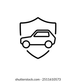 Car shield icon. Vector illustration