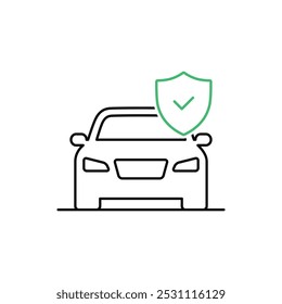 Car shield icon. Vector illustration