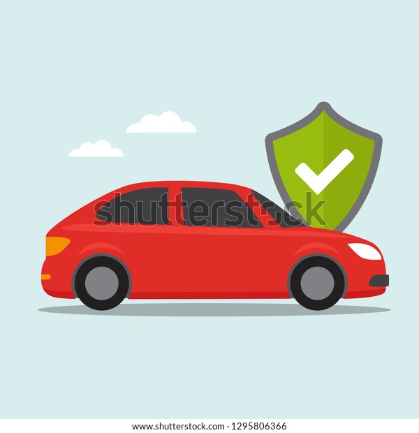 Car shield icon. Vector illustration for
insurance service.