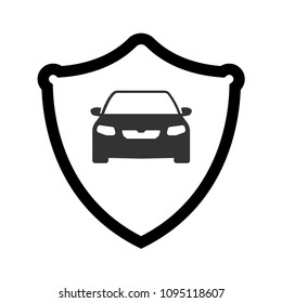 Car and Shield Logo concept 