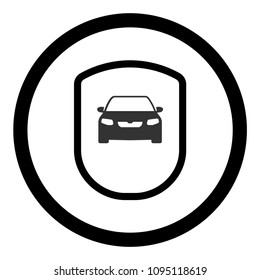 Car and Shield Logo concept 