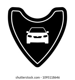 Car and Shield Logo concept 