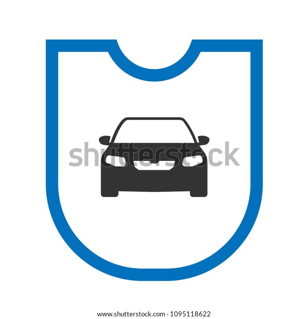 Car and Shield Logo concept

