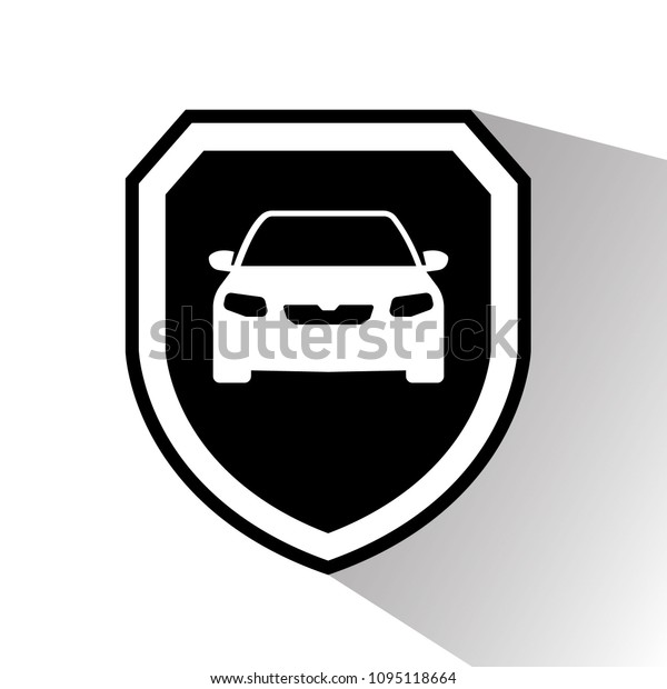 Car and Shield Logo concept\

