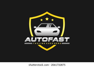 logotipo del emblema de la estrella del escudo de coches