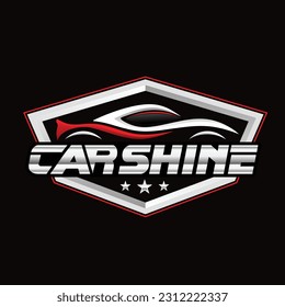 Car shining Auto detailing and car wash logo for automotive car business