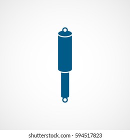Car Shock Absorber Blue Flat Icon On White Background
