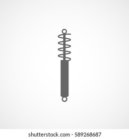 Car Shock Absorber Flat Icon On White Background