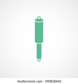 Car Shock Absorber Green Flat Icon On White Background