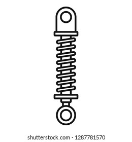 Car shock absorber icon. Outline car shock absorber vector icon for web design isolated on white background