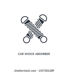 car shock absorber icon. simple element illustration. isolated trendy filled car shock absorber icon on white background. can be used for web, mobile, ui.