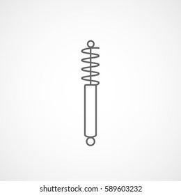 Car Shock Absorber Line Icon On White Background