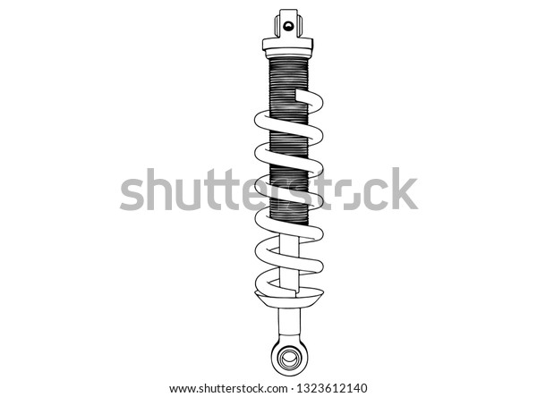 Car Shock Absorber Vector Stock Vector Royalty Free 1323612140