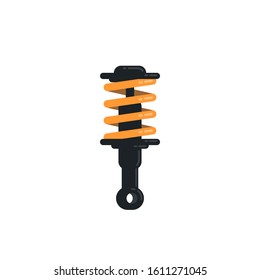 Car shock absorber vector icon. Auto suspension isolated on white background. Illustration in flat style.