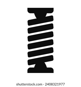 Car shock absorber vector icon isolated on white background
